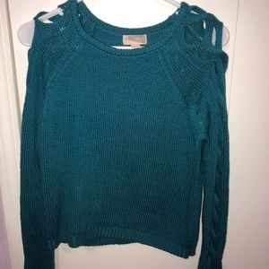 Heavy blue design sweater